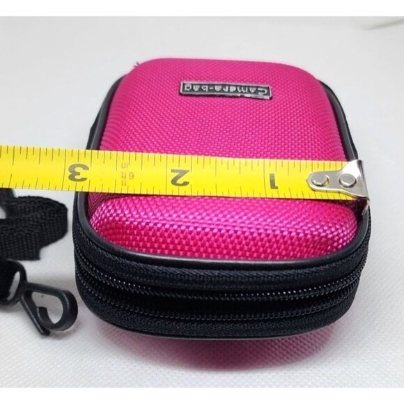 Durable Pink Camera Bag/Wallet with Belt Clip and Hand Bracelet - Hard Shell - Picture 8 of 16